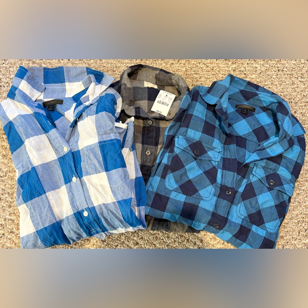 J. Crew women’s flannel shirt bundle in size 0/xs